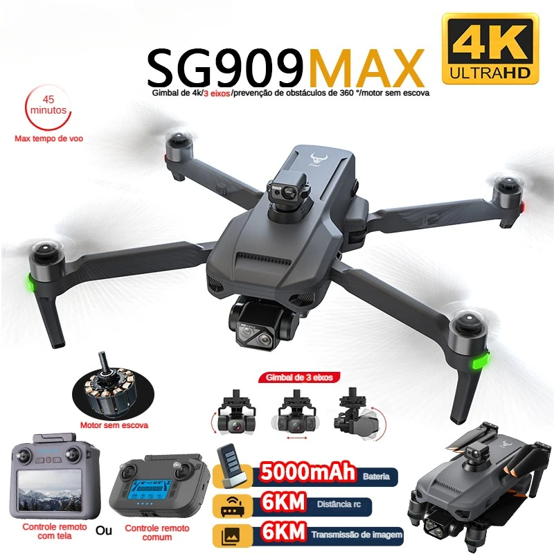 Drone Mapping - ZLL SG909 SG909MAX Professional Drone 4Kกล้อง